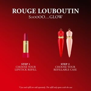 Christian Louboutin Velvet Matte Lipstick in Rouge 001M Plus Refillable Case